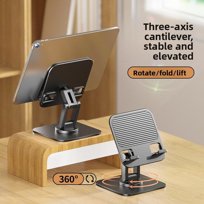 Universal Metal Lazy Phone And Tablet Stand With 360 Degree Rotation For Video Streaming And Live Broadcasts