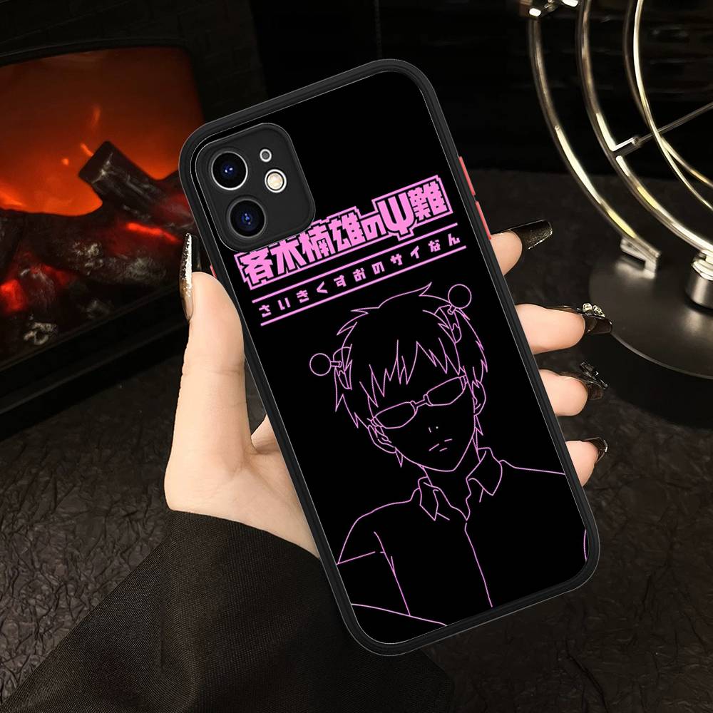Cute Kitty Boy Saiki Kusuo Matte Protective Case For IPhone 16 15 14 13 12 11 Pro Max X XS MAX Protection Case