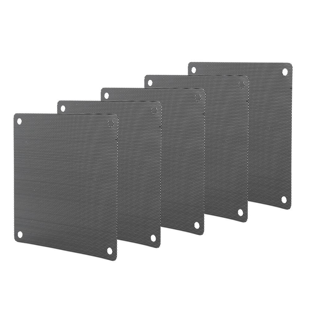 5Pcs 12*12cm PC Computer PVC Fan Cover Dust proof Storage Bag Black