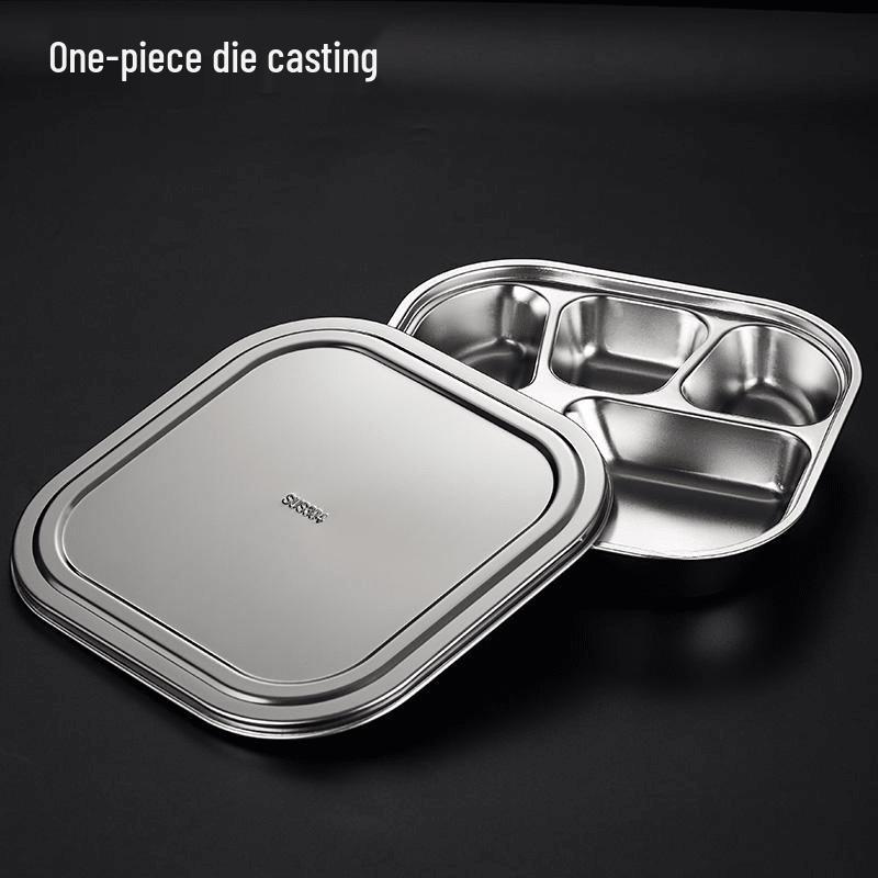 316 Stainless Steel 3-Compartment Lunch Plate