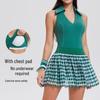 Conjunto de saia e blazer de tênis coreano feminino para o verão: Polo de manga curta e saia