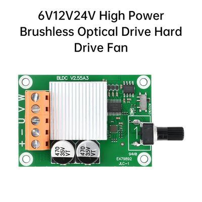 75W 200W DC Bürstenloser Motor Antriebssteuerplatine 6V-24V Hohe Leistung Bürstenloser Optisches Laufwerk Festplattenlüfter Motor Geschwindigkeitsregler