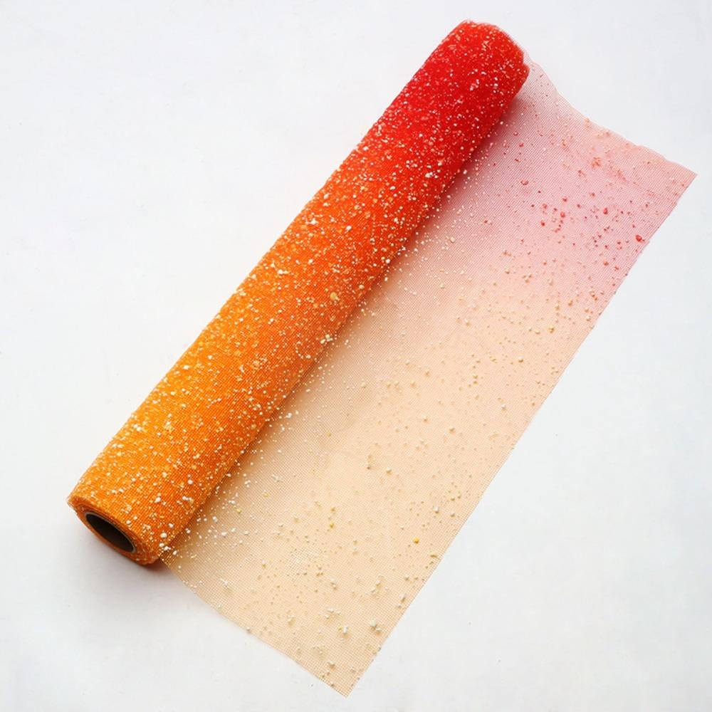 Gradient Snow Dot Yarn Mesh Paper 50cm Wide Hollow Net Florist Wrap Supplies Irregular Mesh Snowflake Yarn Flower Wrapping Paper