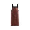 Waterproof PU Leather Apron for Kitchen & Catering - Oil-Proof, Custom Logo, Unisex Design