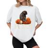 Women's Casual Printed T-Shirt Round Neck Pullover Short Sleeve Top