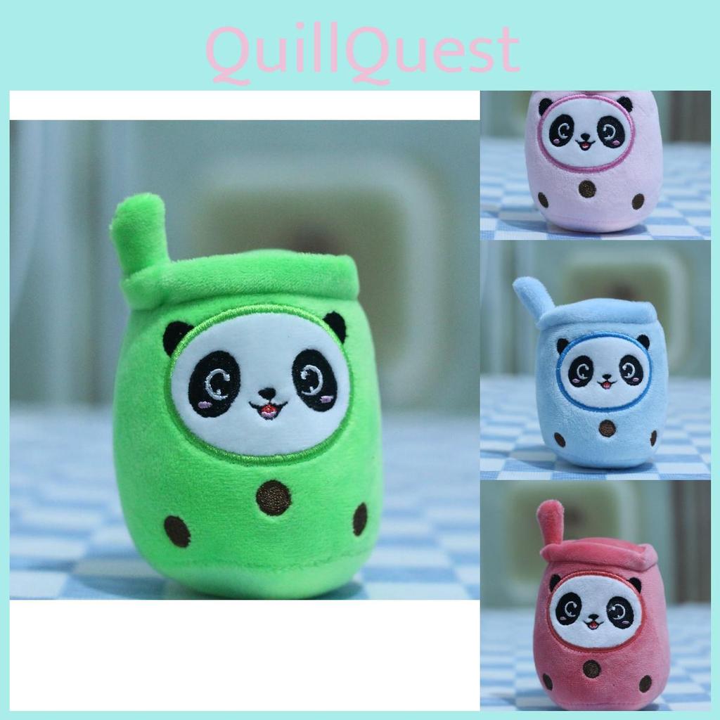 Adorable Cute Panda Plush Toy Keychain With Soft Short Fur For Bags And Accessories