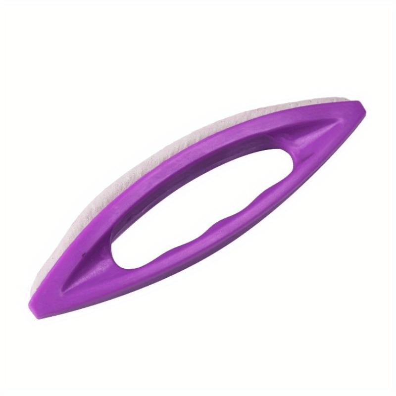 Nail Waxing Brush Purple Sheepskin Rubber Nail Polishing and Waxing Tools Suede Nail Buffer Polishing Tool Polishing File Made of Sheepskin 1pcs фиолетовый