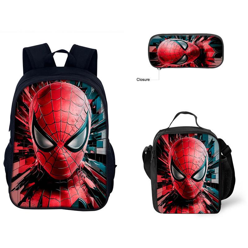 Spiderman Rucksack-Set Mit Oxford-Stoff Schultasche Und Federmäppchen Für Kinder