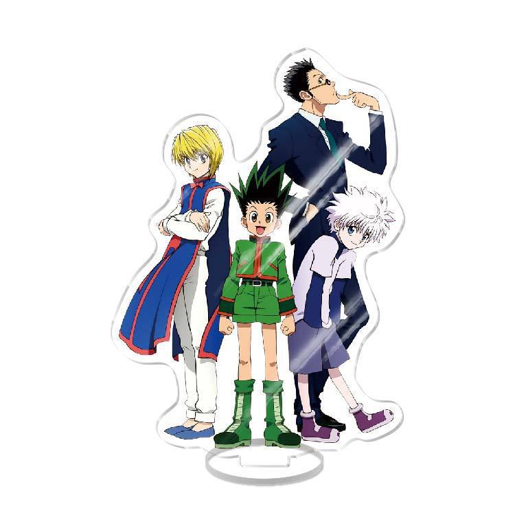 Hunter X Hunter Animation Peripheral Gonzo Killua Student Campus Desktop Decoration Acrylic Stand Model Cute Stand Pvc 15cm