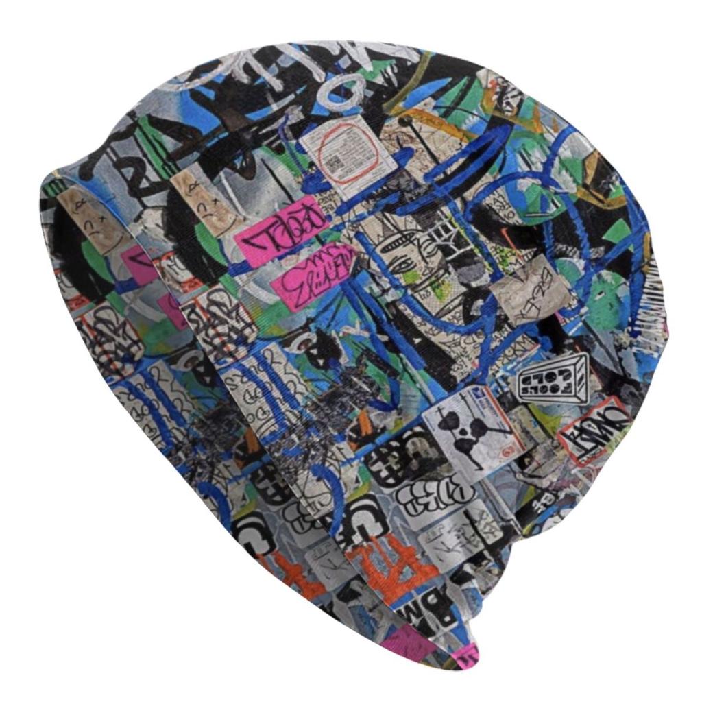 Abstract Street Graffiti Beanie Cap Unisex Winter Warm Bonnet Femme Knitted Hats Colorful Camouflage Skullies Beanies Hat