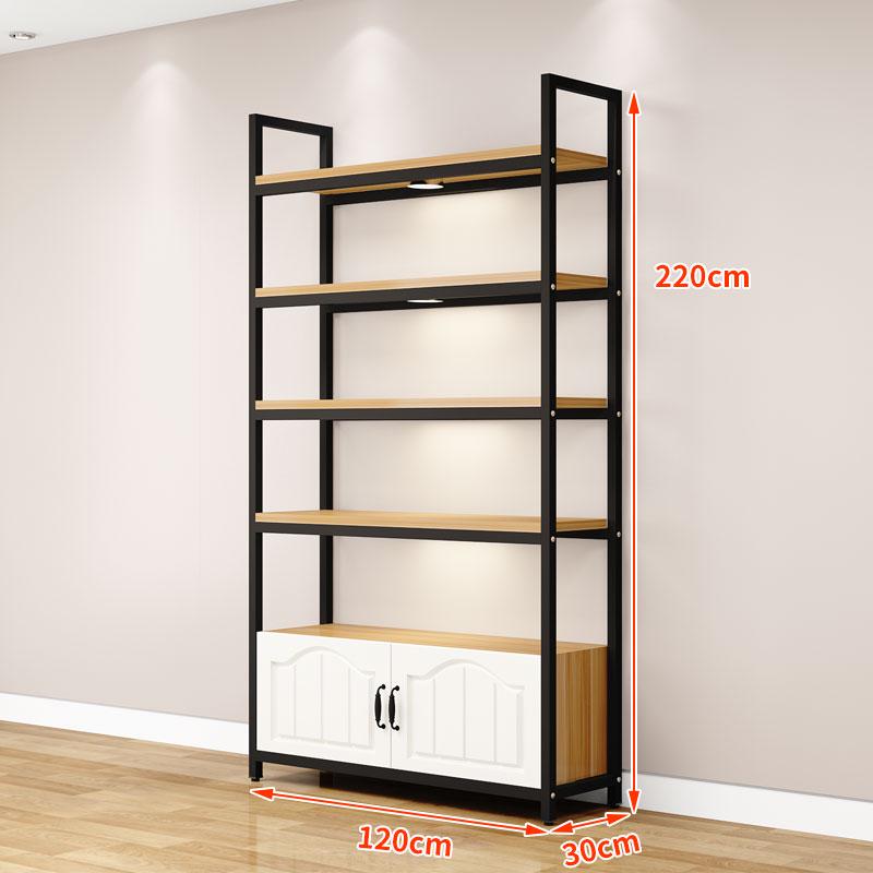 Wooden Floor-Standing Gondola Display Rack for Cosmetics