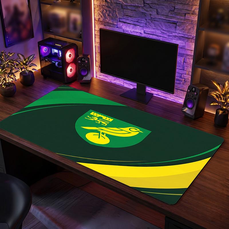 Norwich City Football Print Large Mouse Pad, Anti-Slip Extended Gaming Desk Mat for Office Home