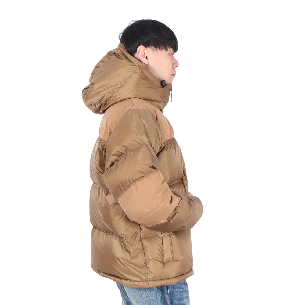 The North Face Windstopper Nuptse Hoody Down Utility Size L Jacket, Brown,