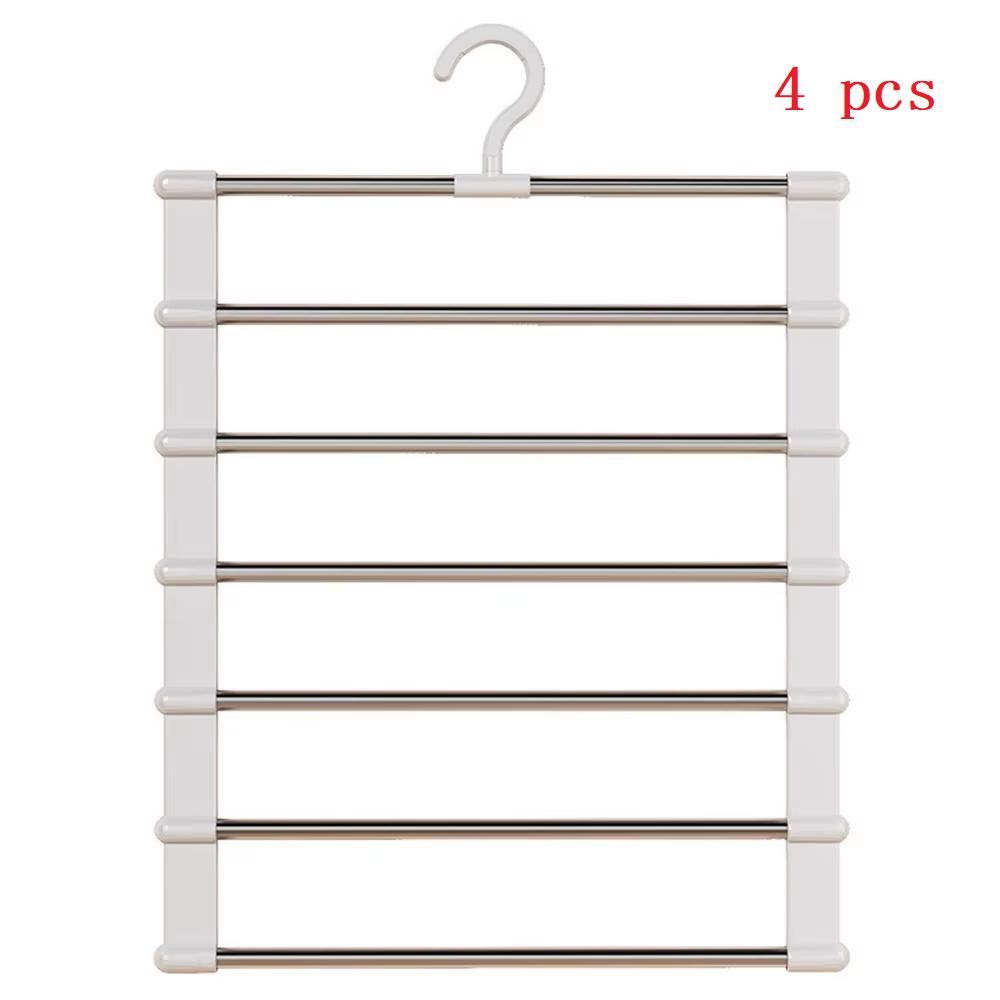Home Multi-Functional Multi-Layered Home Pants Hanger Non-Scratch Anti-Slip Special For Pants Storage Folding Pants Clip