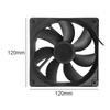 120mm 4 Pin PC Case CPU Cooling Fan Quiet Radiator Heatsink Computer Accessories PC Radiator CPU Cooling Fan