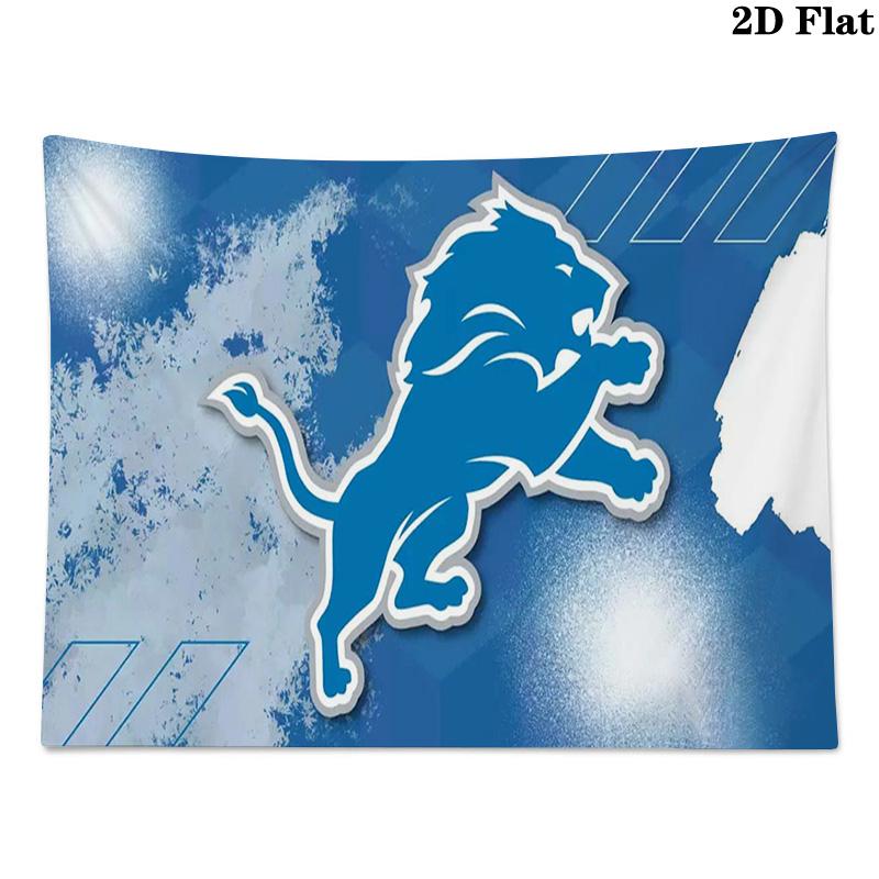 Detroit Lions Wall Tapestry Aesthetic Wall Hanging Printed Fabric Blanket Decorative Tapestries for Bedroom Living Room Home Decor