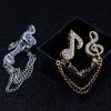 Pin Zinc Zinc Alloy Clothes Accessories Sweater Coat Collar Pin Korean Style Badge Musical Note Brooch