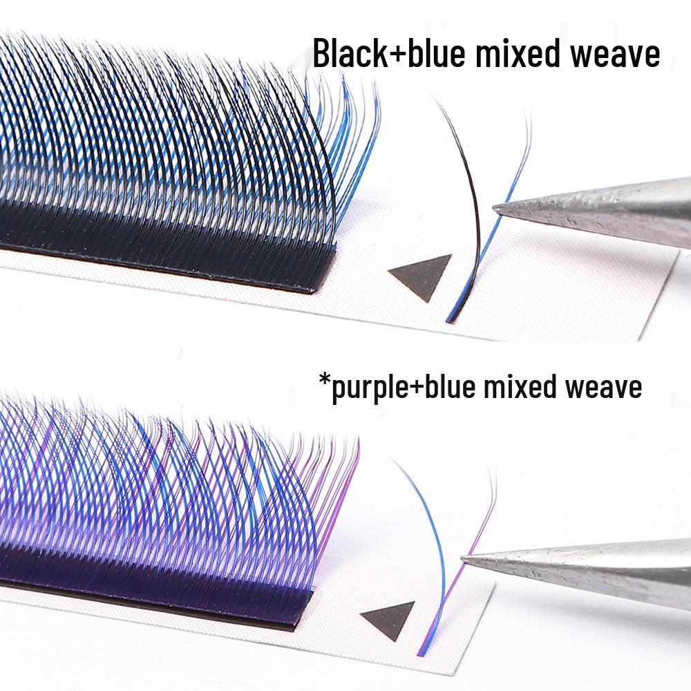 Yaya's Colorful Fairy Blossom Y-Shaped Grafted Eyelashes: Dazzling, Mixed Color 0.07 Soft Natural Extensions