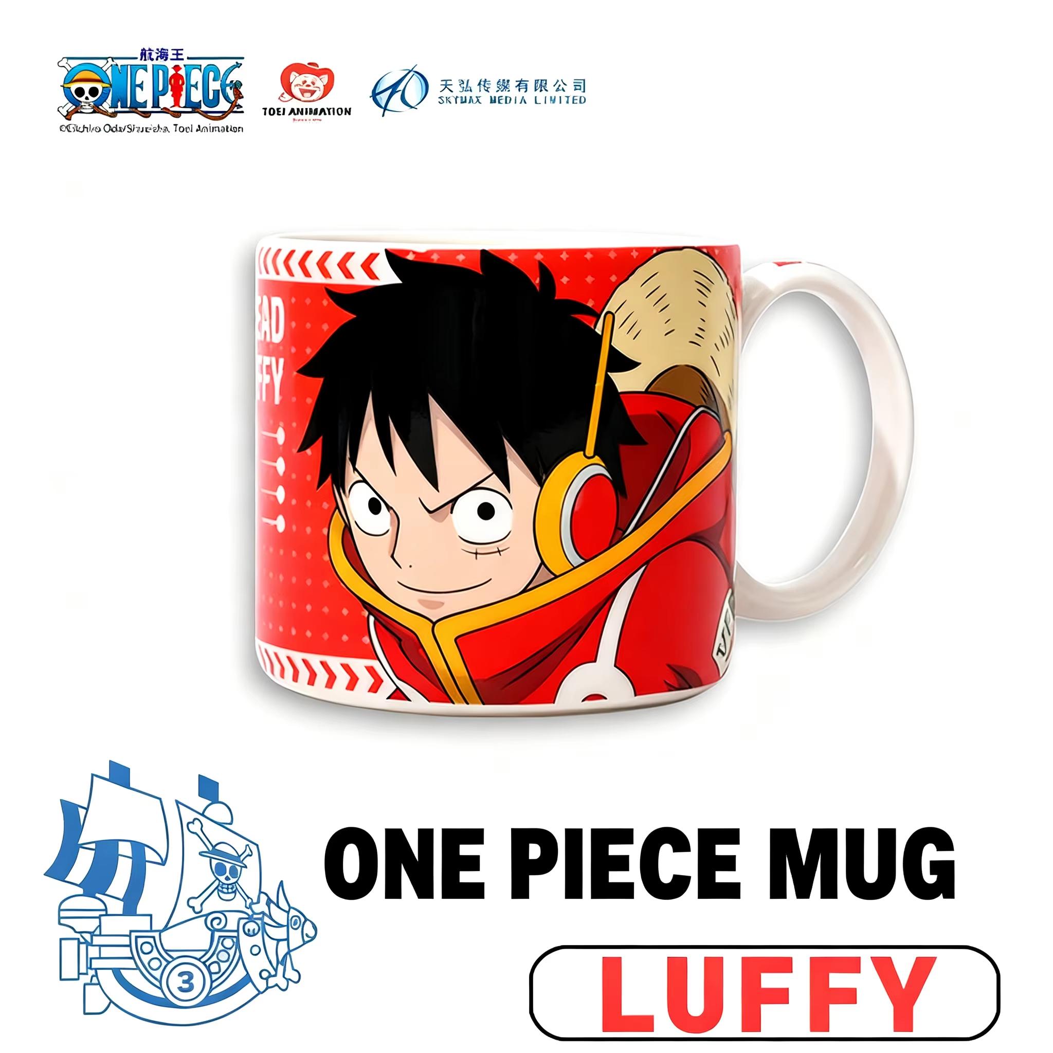 

Высококачественная 1 шт. Официальная кружка One Piece Арка Эггхед - Луффи(Gear5/)Кружка с изображением Зоро и Чоппера в дизайне Egghead Керамическая посуда для питья для любителей манги