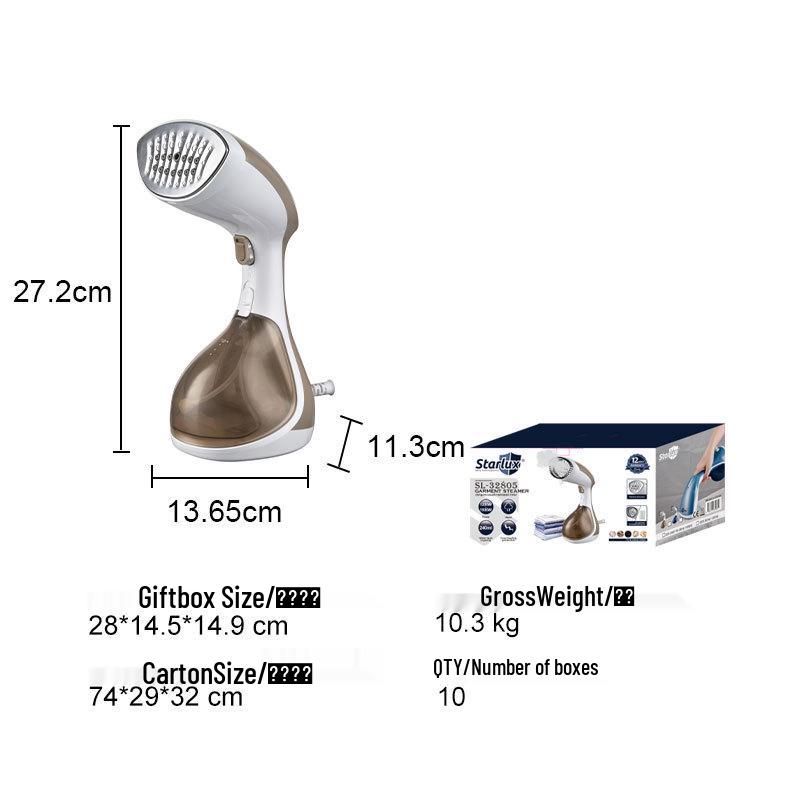 

Starlux Mini Travel Handheld Garment Steamer & Iron US Plug 110V коричневый