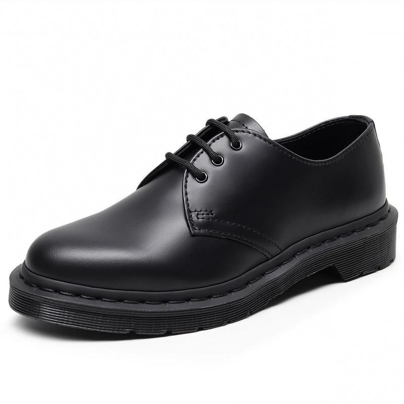 Hot-selling low-top small leather shoes men's leather large-size short boots round head men's and women's couple casual tooling shoes
