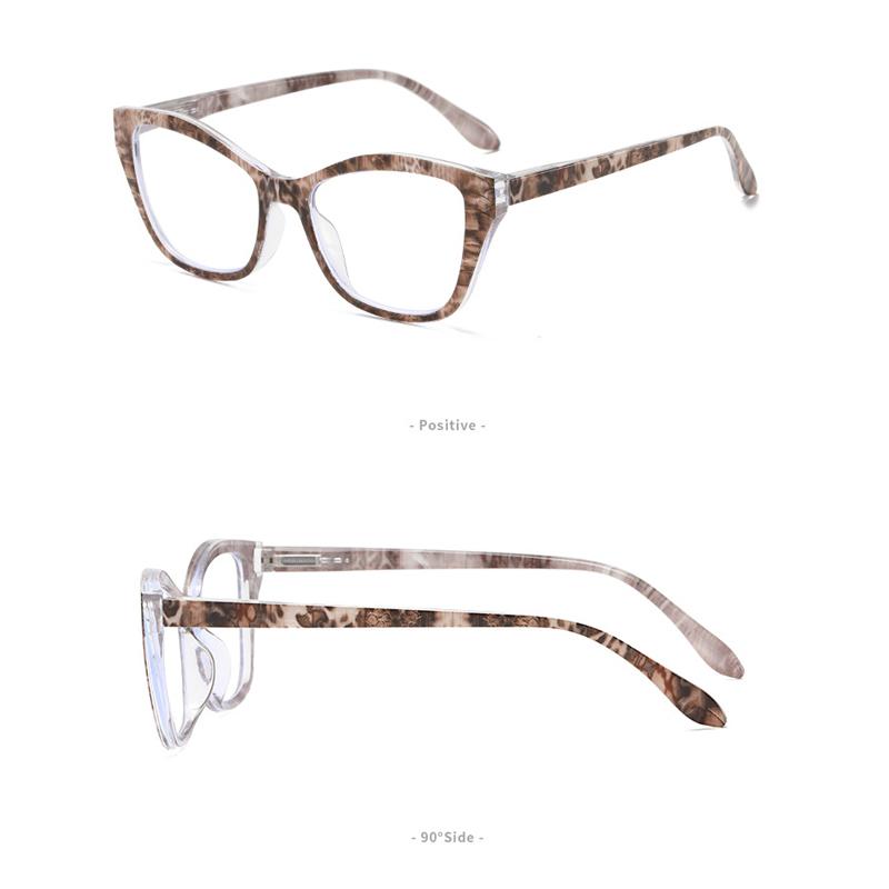 Kunststoff Lesebrille für Herren Große Katzenaugen Modische Weitsichtigkeitsbrille für Damen Blaulichtfilter Brille Alterssichtigkeit +1+1.5+2.0+2.5+3.0+3.5+4.0