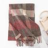 Plaid Scarf for Women 100% Wool Shawl All-Match Tassel Warm Comfortable Luxury Clothes New Fashion Autumn Winter Scarves