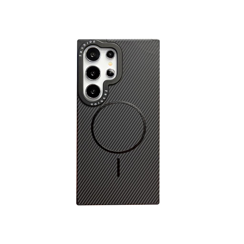 Odpowiedni dla Samsung S25 Ultra Kevlar Carbon Chisel Dimension Etui na telefon komórkowy S24plus Cienki pierścień Ssanie magnetyczne Zapobiega upadkom