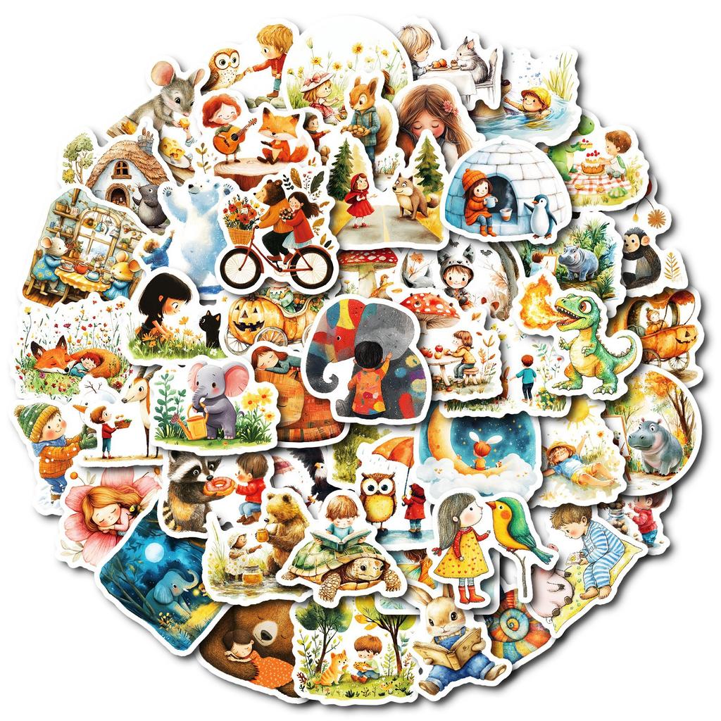 50 Fantasy Fairy Tale Forest Cartoon Graffiti Stickers Graffiti Waterproof Decorative Stickers Stickers