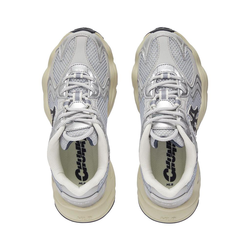 MLB New York Yankees Height Increasing Low top Chunky Sneakers Unisex Silver Gray 3ASHW075N-50SIS