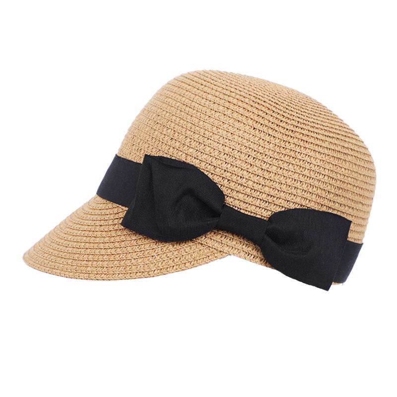 Women's Japanese-Style Casual Straw Fedora with Bowknot—Ideal for Sunshade and Beach Outings.