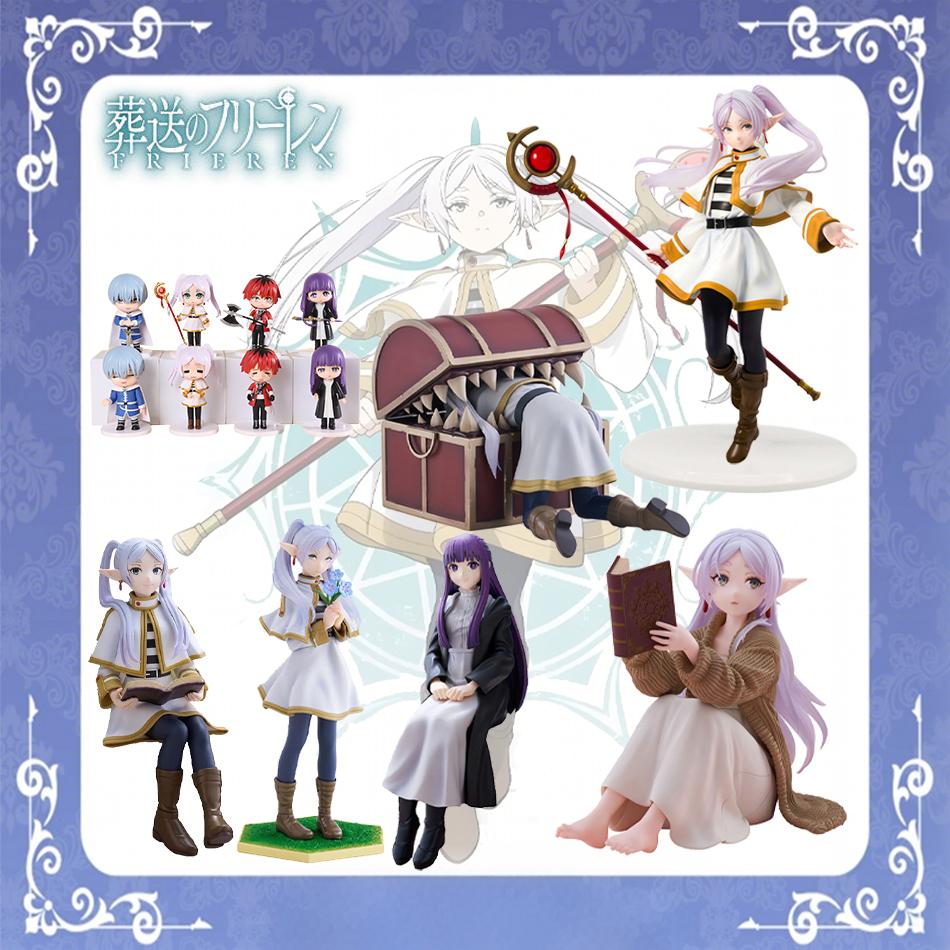 Anime Frieren: Beyond Journey'S End Action Kawaii Girl Frieren Noodle Stopper Figure Pvc Collectible Desktop Ornaments Model Toy
