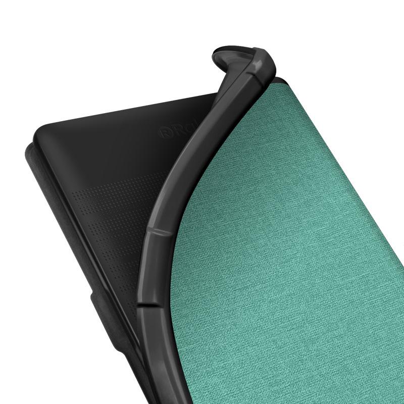 Compatible Kobo Clara HD Linen Texture Protective Leather Case for 2018 Model & Tolino Shine 3