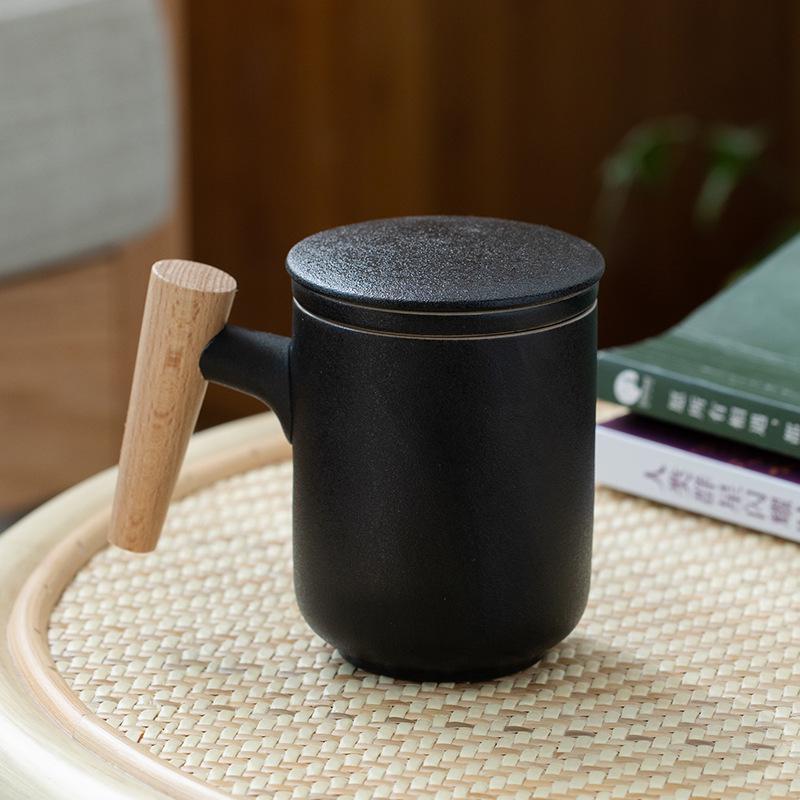 Men's Ceramic Tea Brewing Mug with Personal Filter
