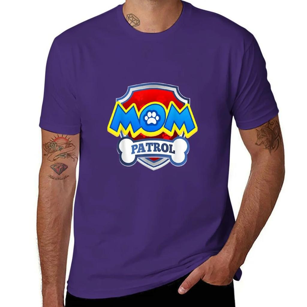 Funny Mom Patrol Funny Dog Mom Birthday Party TShirt blacks oversized graphic tee mens tall t shirts