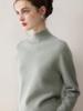 Women's Cashmere Half-High Collar Sweater - Pure, Solid Color, Warm Knitted Base Layer