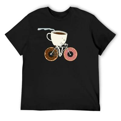 Camiseta de Café y Rosquillas Camisetas hombre regalos divertidos camiseta de fútbol ropa de hombre atuendos para hombre