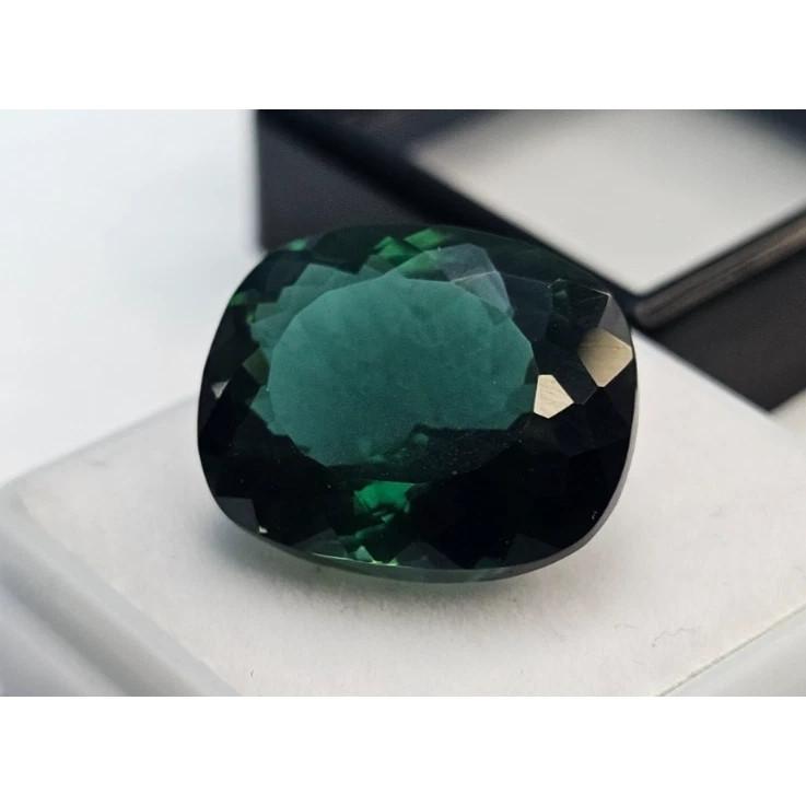Natural Green Tourmaline 12+ Ct Cushion Cut Certified Fabulous Loose Gemstone