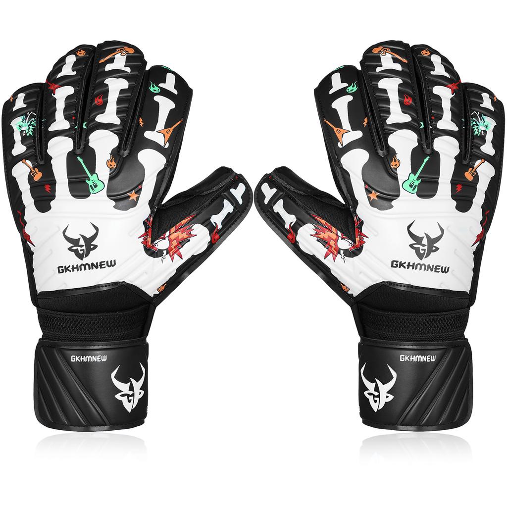 Soccer Goalkeeper Gloves for Youth Adults Kids Football Gloves Providing Super Strong Grips and Finger Protection Size 6-10
