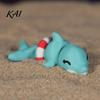 Decorative Dolphin Figurine 3D Printed Articulated Figurine, Swim Ring Fidget Toy, PLA Toy Flexible Joints Decor for Backpack Handbag Purse Charm