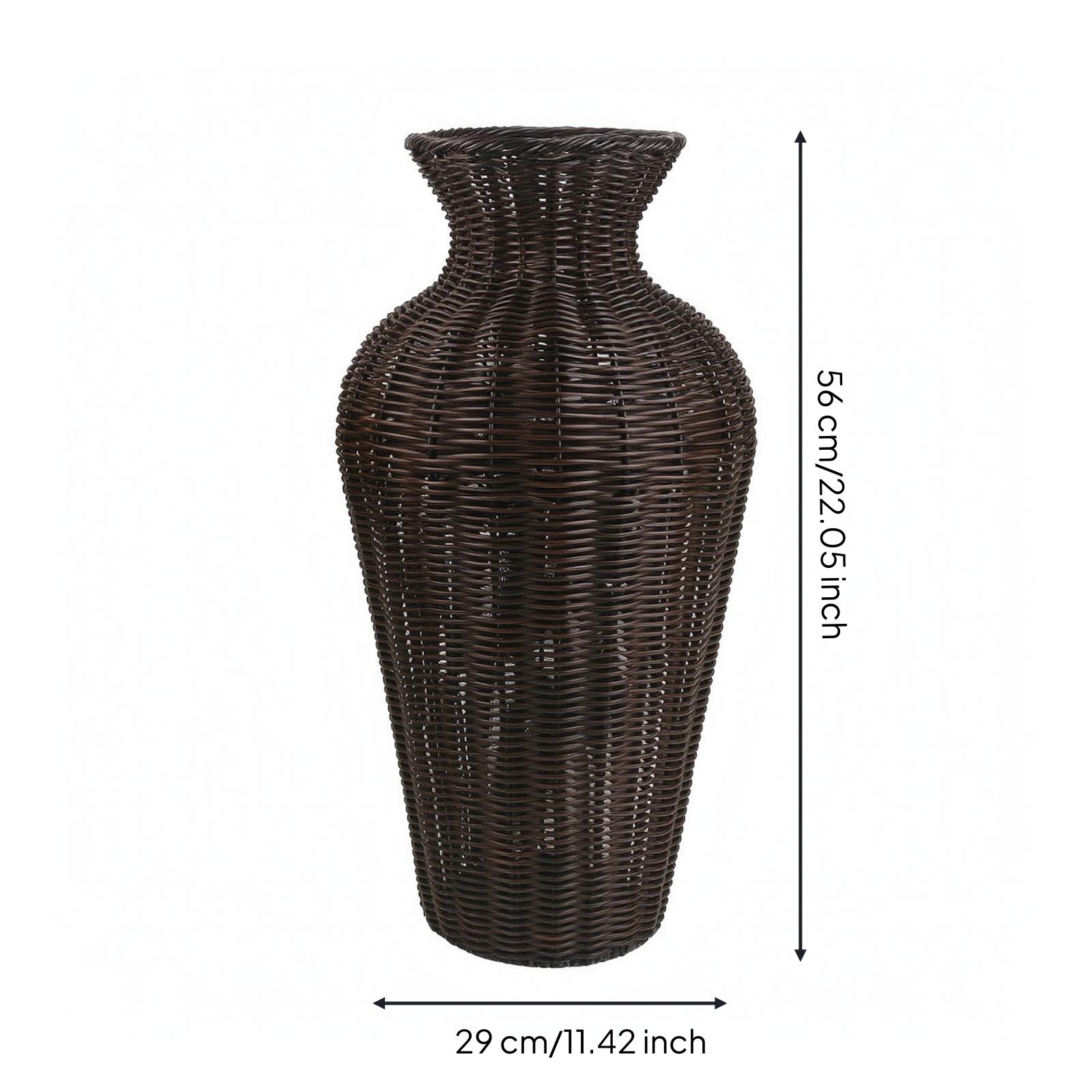Tall Woven Decorative Vase for Dried