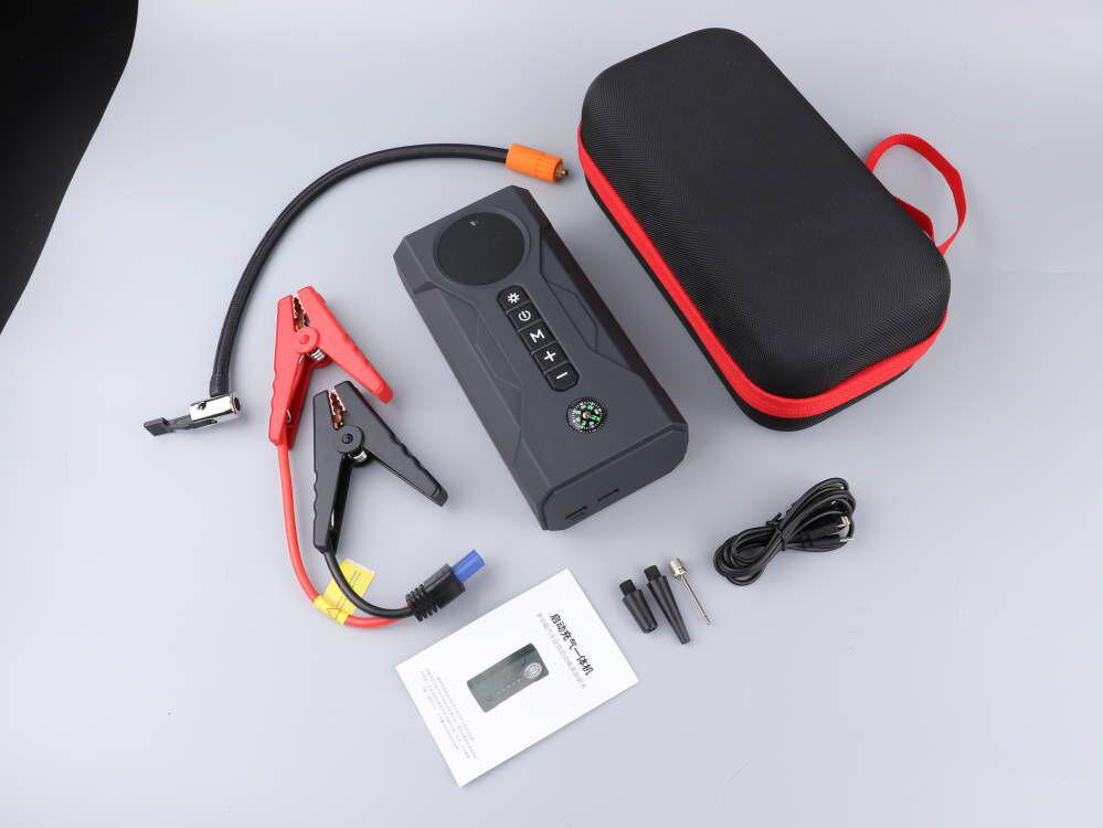Portable All-in-One Car Jump Starter and Power Bank with Inflator