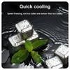 4/6/8 Piece Food-Grade Stainless Steel Ice Cubes Whiskey Stainless Steel  Ice Cubes Set with Silicone Tongs and Ice Cube Trays