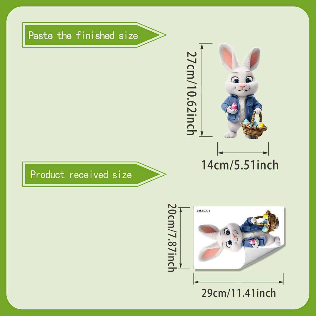 

Easter Cowboy White Rabbit Easter Egg Window Children s Room Holiday Decoration Stickers