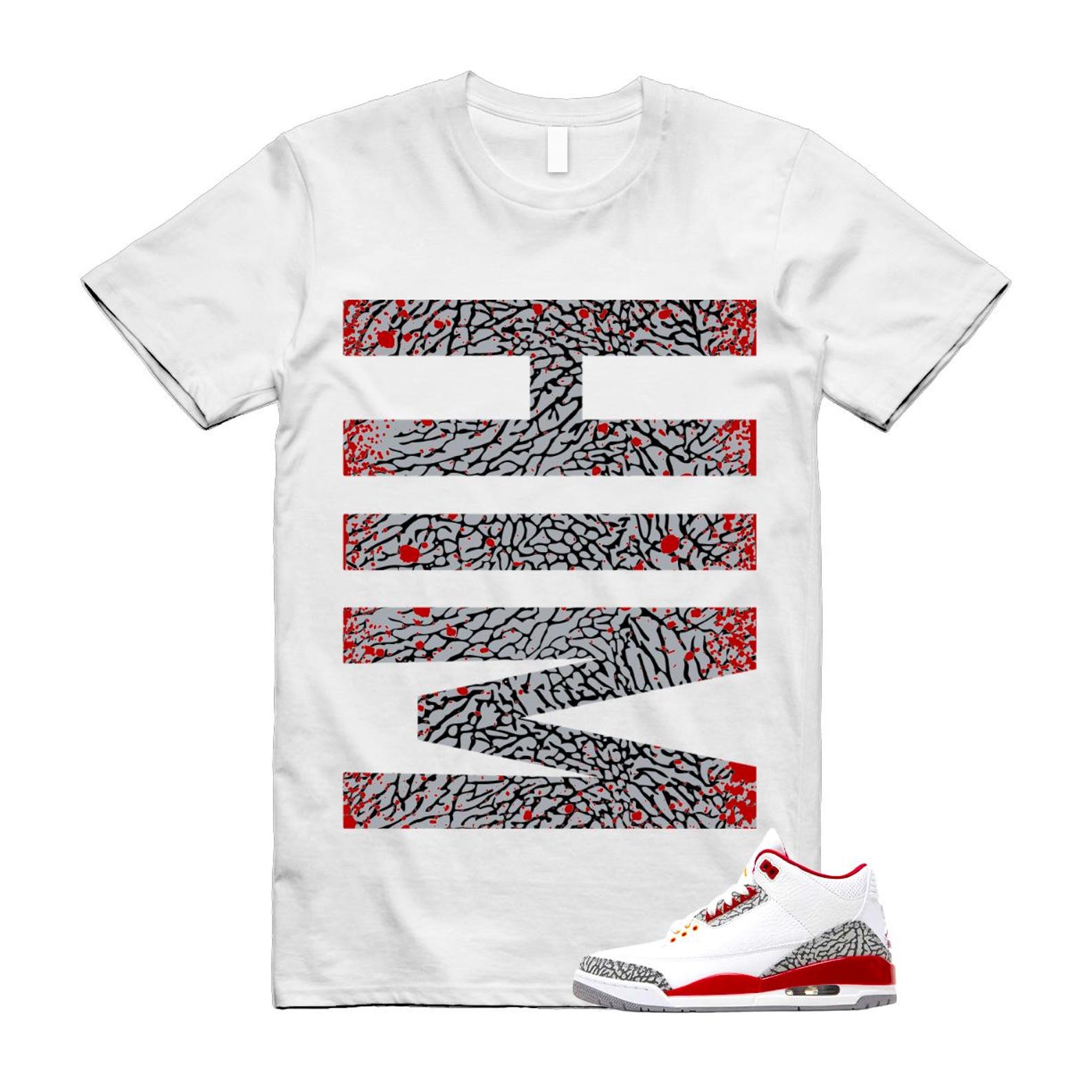 3 Cardinal Red White Cement Grey Light Curry T Shirt Match HIM VERT 4XL