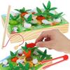 Wooden Arcade Game Fishing Bees Carrots Magnetic Fishing Rod