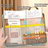 L Shaped A4/A3 File Exam Paper Storage Bag Large Opening Mesh Large Capacity Transparent Stationery Organizer School Supplies