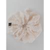 Lace Flower Stripe Scrunchie_Large_Beige