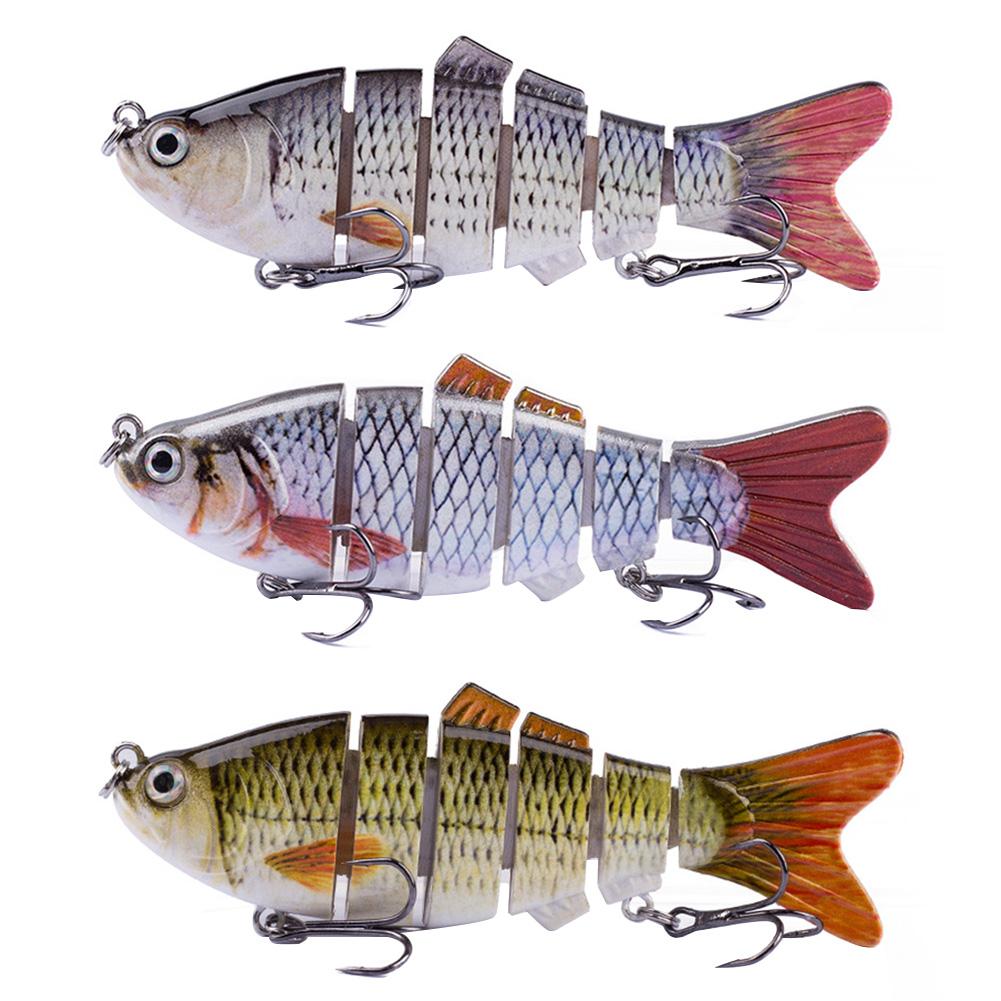 

10cm/16.5g Multi Jointed Swimbait with Treble Hooks Robotic Fishing Lure 3D Eyes Lifelike Slow Sinking Fish Bait Fishing Tackles China Mainland