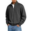 Men's Full Zip Long Sleeve Casual T-Shirt Loose Fit Top for Fall